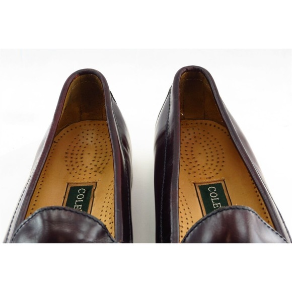 Cole Haan Shoes Sz 9.5 C Almond Toe Brown Loafer Leather Men - Picture 3 of 7